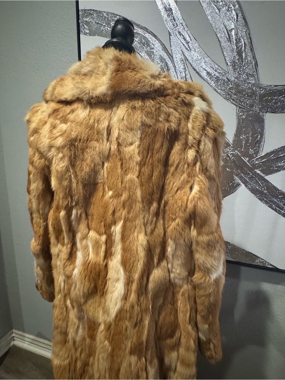 Vintage Rabbit Fur Coat in Warm Camel - Picture 10 of 15